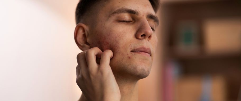 Arykuł banner - Trądzik neuropatyczny - przyczyny, objawy, leczenie. Jak rozpoznać trądzik neuropatyczny, gdzie pojawiają się zmiany i jak pielęgnować sk&oacute;rę z trądzikiem neurogennym?