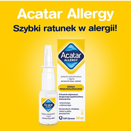 Zdjęcie produktu - 4 Acatar Allergy Aerozol do nosa roztw&oacute;r 1mg/ml, 10ml
