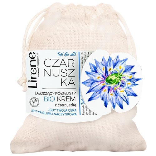 Miniaturka artykułu - #0 LIRENE Łagodzący p&oacute;łtłusty bio-krem z czarnuszką, 50ml