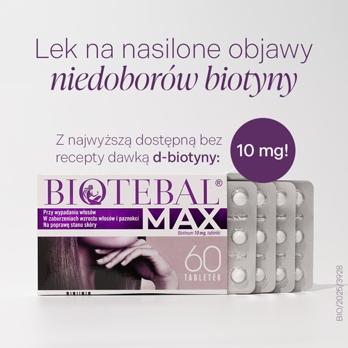 Miniaturka artykułu - #0 Biotebal Max 10mg, 60 tabletek
