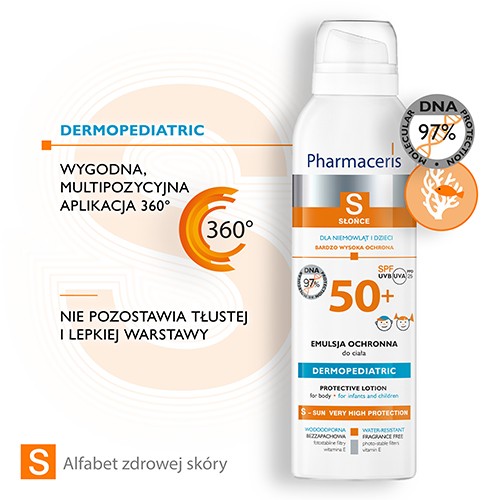 Zdjęcie produktu - 2 PHARMACERIS S Emulsja ochronna dla niemowląt i dzieci BARDZO WYSOKA OCHRONA SPF 50+, 150 ml