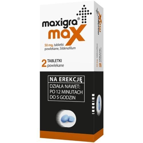 Zdjęcie produktu - 4 Maxigra Max 50mg, 2 tabl.powl