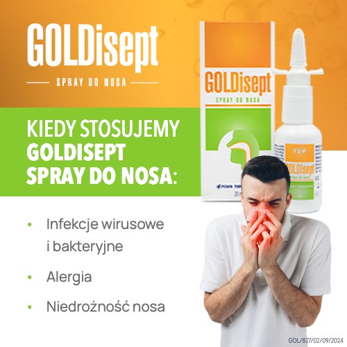 Zdjęcie produktu - 4 GOLDISEPT spray do nosa, 20ml