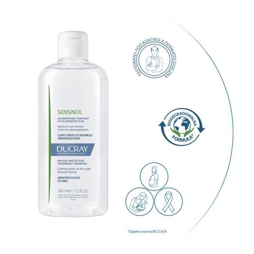 Miniaturka artykułu - #0 DUCRAY SENSINOL Szampon ochrona fizjologiczna, 400ml