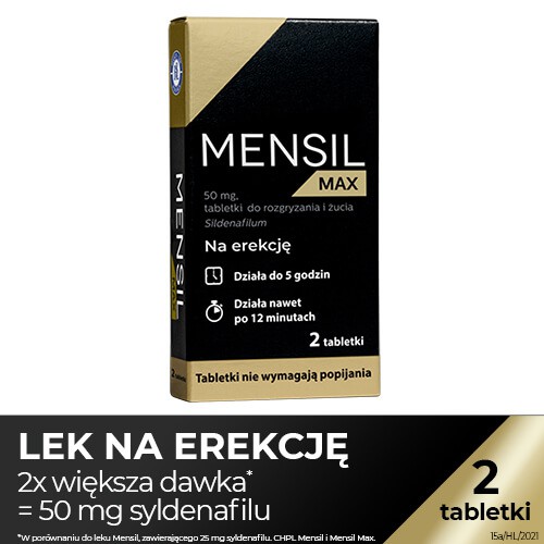 Miniaturka artykułu - #0 Mensil Max 50mg, 2tabletki