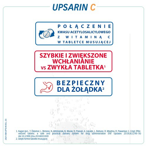 Zdjęcie produktu - 3 UPSARIN C, 20 tabl. mus.