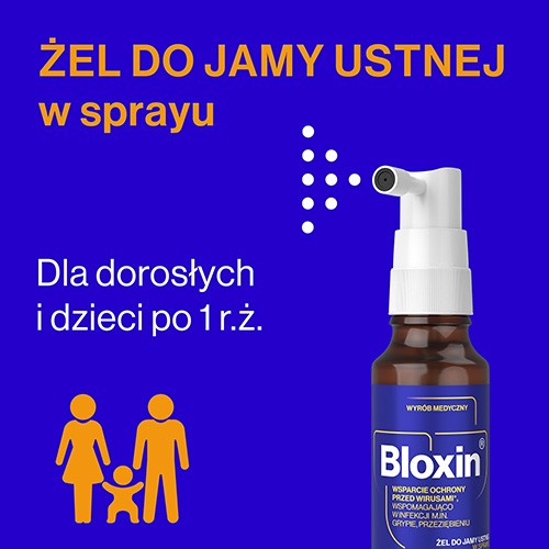 Miniaturka artykułu - #0 Bloxin Żel do jamy ustnej w sprayu, 20ml