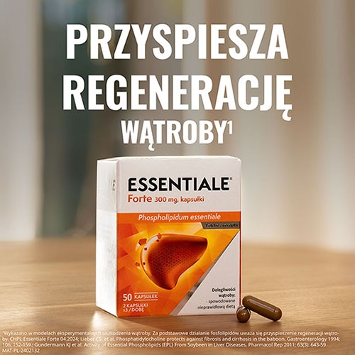 Miniaturka artykułu - #0 Zestaw ESSENTIALE FORTE 300 mg, 6x 50 kapsułek 