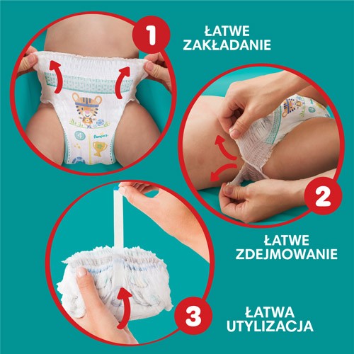 Miniaturka artykułu - #1 Pampers Pieluchomajtki rozmiar 3 6-11kg, 128 sztuk