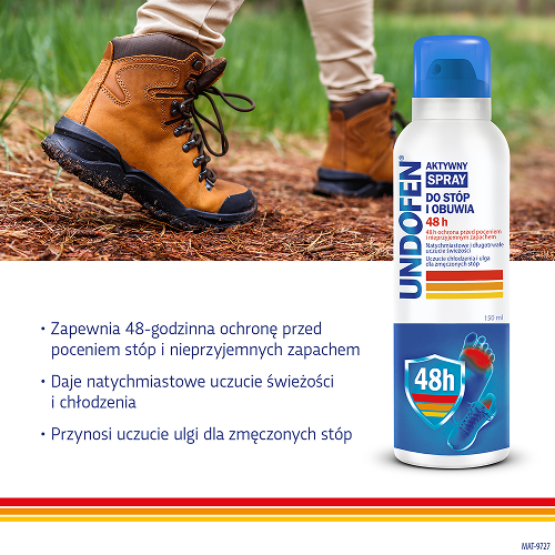 Miniaturka artykułu - #1 Undofen Aktywny spray do st&oacute;p i obuwia, 150 ml