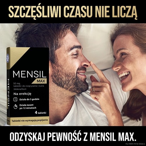 Miniaturka artykułu - #0 Mensil Max 50 mg, 4 tabletki do rozgryzania i żucia