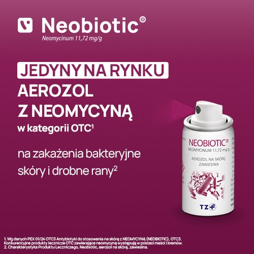 Miniaturka artykułu - #0 NEOBIOTIC Antybiotyk w aerozolu z neomecyną na sk&oacute;rę, 16g