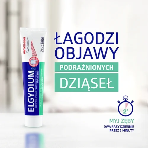 #1 – ELGYDIUM Na podrażnione dziąsła pasta do zęb&oacute;w, 75 ml