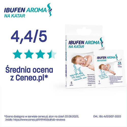 Zdjęcie produktu - 5 Ibufen Aroma na katar, 5 plastr&oacute;w ADR