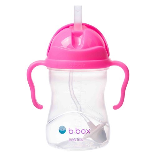 Miniaturka artykułu - #0 B.BOX Bidon ze słomką r&oacute;żowy granat, 240ml