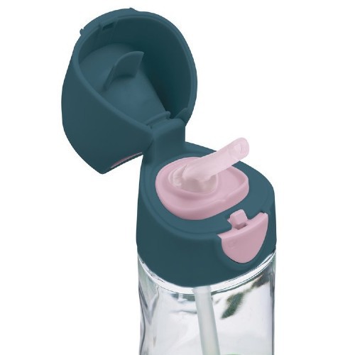 Miniaturka artykułu - #0 B.BOX Butelka tritanowa ze słomką Indigo Rose, 450ml