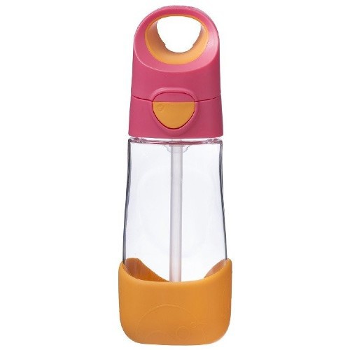 Butelka Ze Słomką Dla Dzieci B.BOX Butelka tritanowa ze słomką Strawberry Shake, 450ml – poręczna