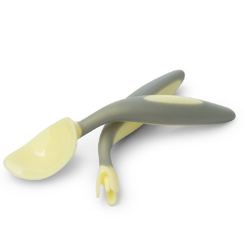 Miniaturka artykułu - #1 B.BOX Pierwsze sztućce BLW dla niemowląt Gelato Banana Split, 2 sztuki