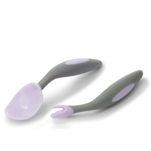 Miniaturka artykułu - #0 B.BOX Pierwsze sztućce BLW dla niemowląt Gelato Boysenberry, 2 sztuki