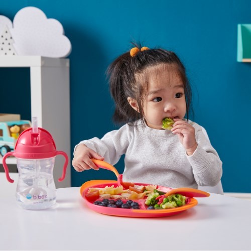 Miniaturka artykułu - #1 B.BOX Pierwsze sztućce BLW dla niemowląt Strawberry Shake, 2 sztuki