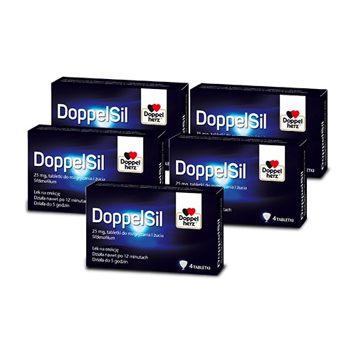 Miniaturka artykułu - #0 Zestaw DOPPELSIL 25mg, 5 x 4 tabl. do rozgryzania i żucia