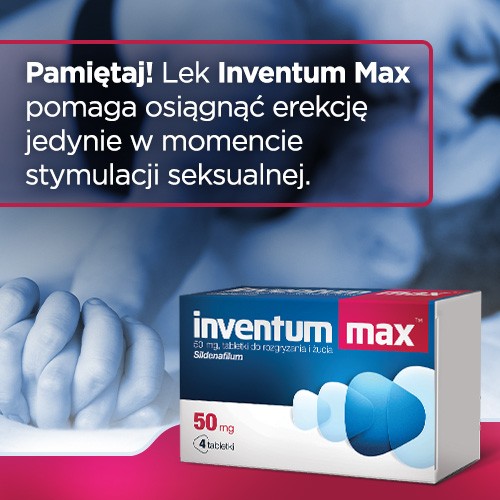 Zdjęcie produktu - 2 Inventum Max 50 mg, 4 tabletki do rozgryzania i żucia