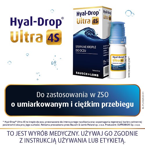 Miniaturka artykułu - #1 Hyal Drop Ultra 4S, krople do oczu, 10 ml