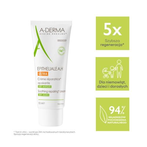Miniaturka artykułu - #1 A-DERMA EPITHELIALE A.H Ultra krem kojąco-regenerujący, 100ml