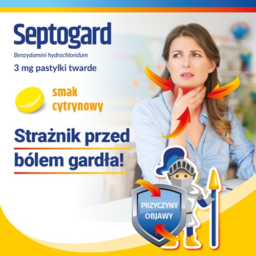 Miniaturka artykułu - #0 SEPTOGARD smak cytrynowy, 20past.