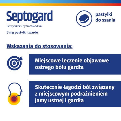 Miniaturka artykułu - #1 SEPTOGARD smak miodowo-pomarańczowy, 20past.