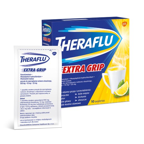 Zdjęcie produktu - 3 THERAFLU EXTRA GRIP, 10 sasz.
