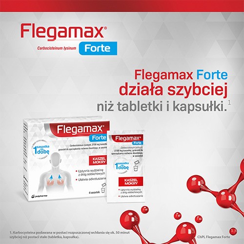 Zdjęcie produktu - 6 Flegamax Forte 2,7g,  6 saszetek