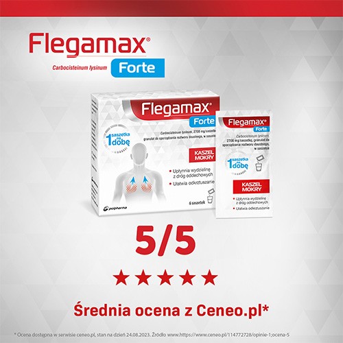 Zdjęcie produktu - 7 Flegamax Forte 2,7g,  6 saszetek
