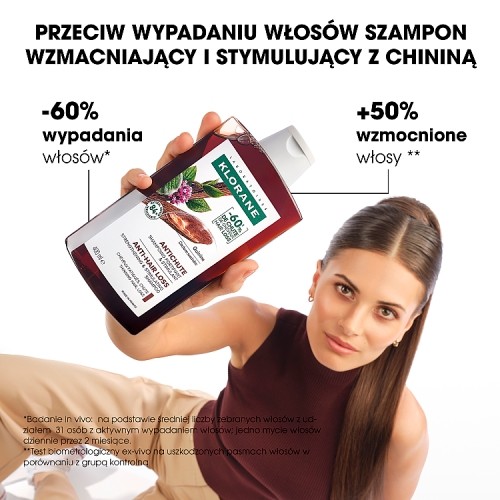 Miniaturka artykułu - #0 KLORANE Wzmacniający szampon do włos&oacute;w z Chininą, 400ml