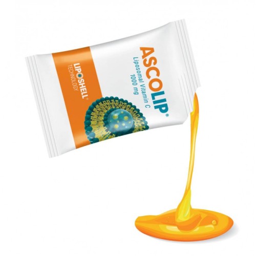Zdjęcie produktu - 0 ASCOLIP Liposomal Vitamin C 1000mg smak cytryny i pomarańczy, 30 saszetek