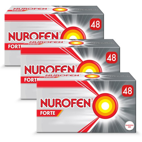 Miniaturka artykułu - #0 Zestaw 3 x NUROFEN FORTE, 48 tabletek