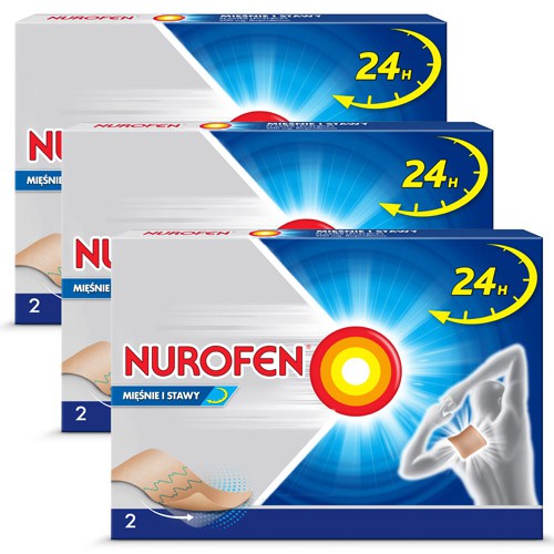 Miniaturka artykułu - #0 Zestaw 3x Nurofen Mięśnie i Stawy plastry lecznicze, 2 sztuki
