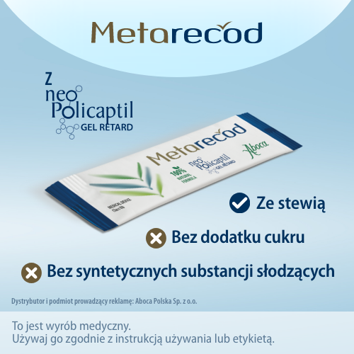 Zdjęcie produktu - 2 Metarecod, 40 sasz. - wspiera prawidłowy poziomu cholesterolu, tr&oacute;jgliceryd&oacute;w, glukozy i prawidłowej masy ciała