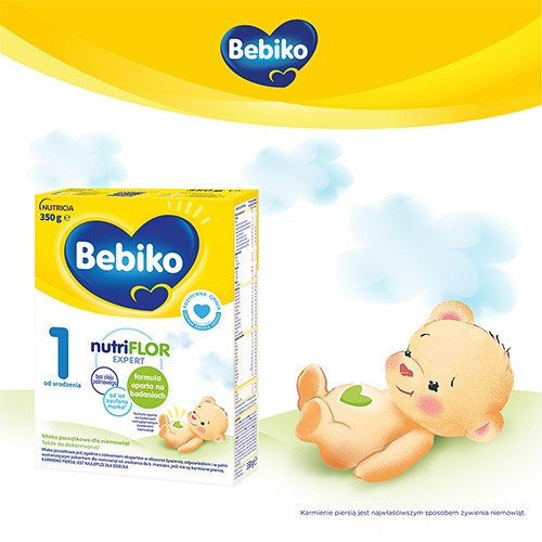 Miniaturka artykułu - #1 Bebiko 1 Mleko początkowe dla niemowląt od urodzenia, 350g