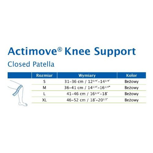 Miniaturka artykułu - #0 Actimove Everyday Supports Opaska stabilizująca staw kolanowy z zabudowaną rzepką i 2 fiszbinami, rozm. XL