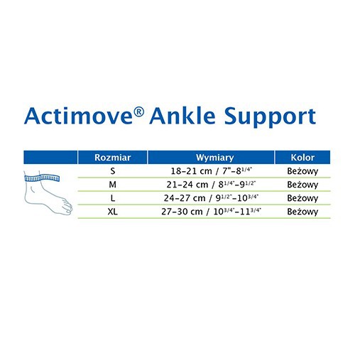 Miniaturka artykułu - #0 Actimove Everyday Supports Opaska stawu skokowego, rozm. S
