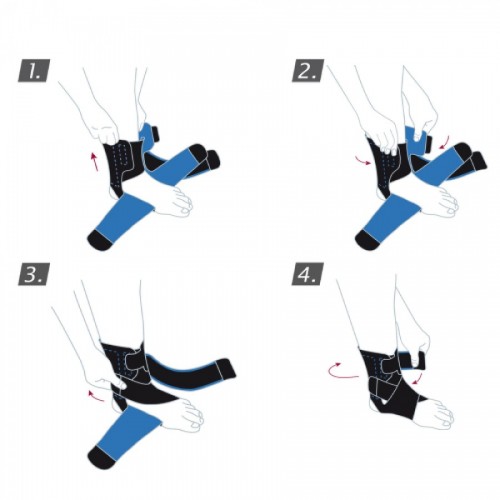 Zdjęcie produktu - 2 Actimove Sports Edition Stabilizator stawu skokowego z elastycznym pasem do owijania, rozm. S