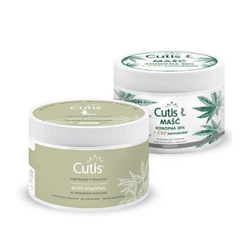 Miniaturka artykułu - #0 CUTIS Ł ŁUSZCZYCA Maść konopna 20%+CBD, 400ml