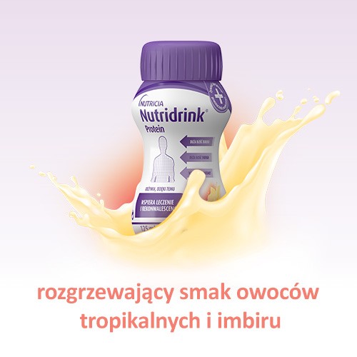 Miniaturka artykułu - #0 Zestaw 6x Nutridrink Protein rozgrzewający owoce tropikalne i imbir, 4x125ml
