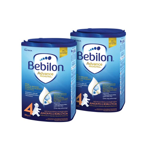 Zdjęcie produktu - 3 Zestaw Bebilon 4 Advance Pronutra Junior Formuła na bazie mleka po 2. roku życia, 2 x  800 g