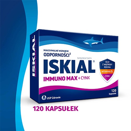 Miniaturka artykułu - #0 Iskial Immuno Max + Cynk, 120kaps.