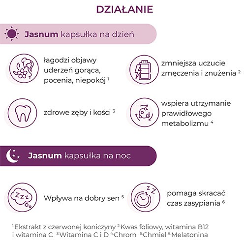 Miniaturka artykułu - #1 Jasnum, 30kaps. na dzień + 30kaps. na noc