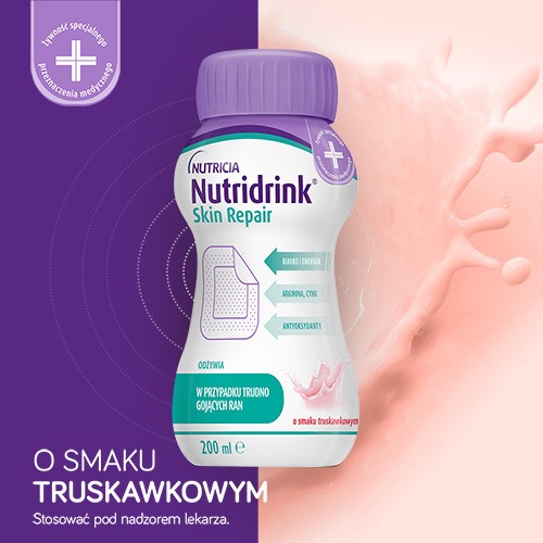 Zdjęcie produktu - 0 Zestaw 6x Nutridrink Skin Repair truskawka, 4x200ml (dawniej Cubitan)