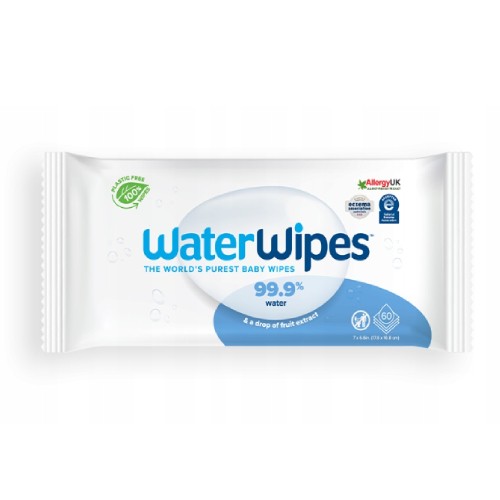 Miniaturka artykułu - #0 WaterWipes BIO Chusteczki nawilżane wodne, 60szt.