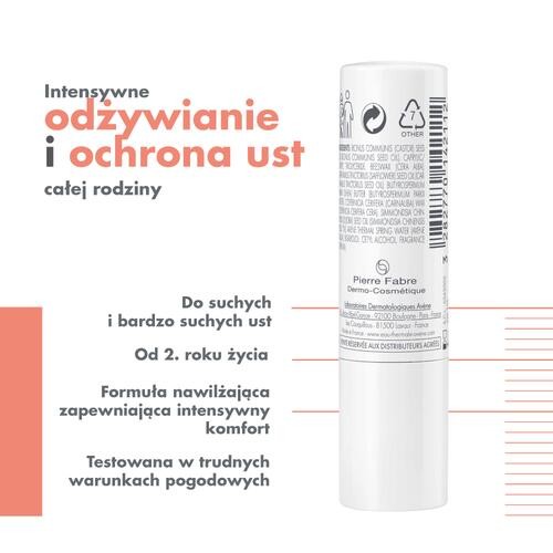 Miniaturka artykułu - #1 AVENE COLD CREAM Odżywcza pomadka do ust, 4g